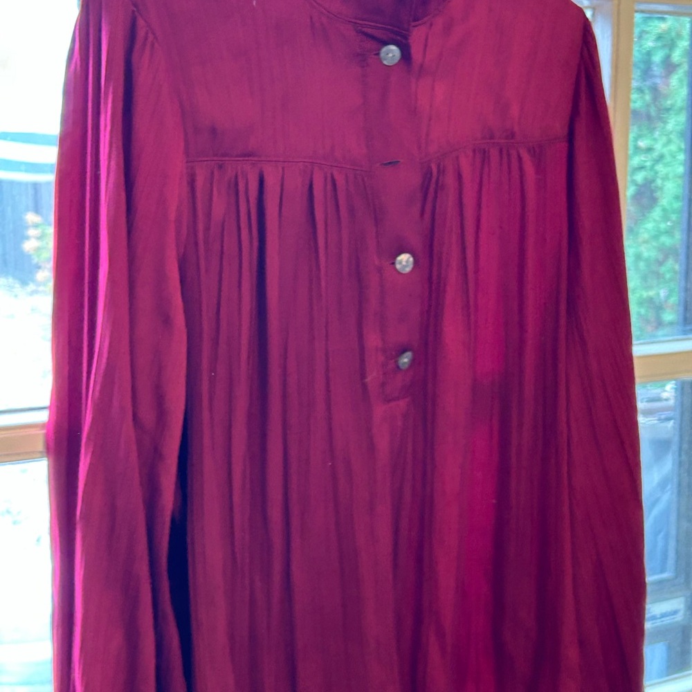Anthropologie Burgundy Top